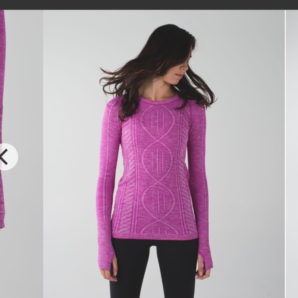 Lululemon Rest Less Pullover Heathered Ultra Violet Purple Long Sleeve Size 10